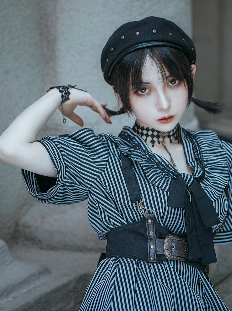 Steam Black Rivet Beret