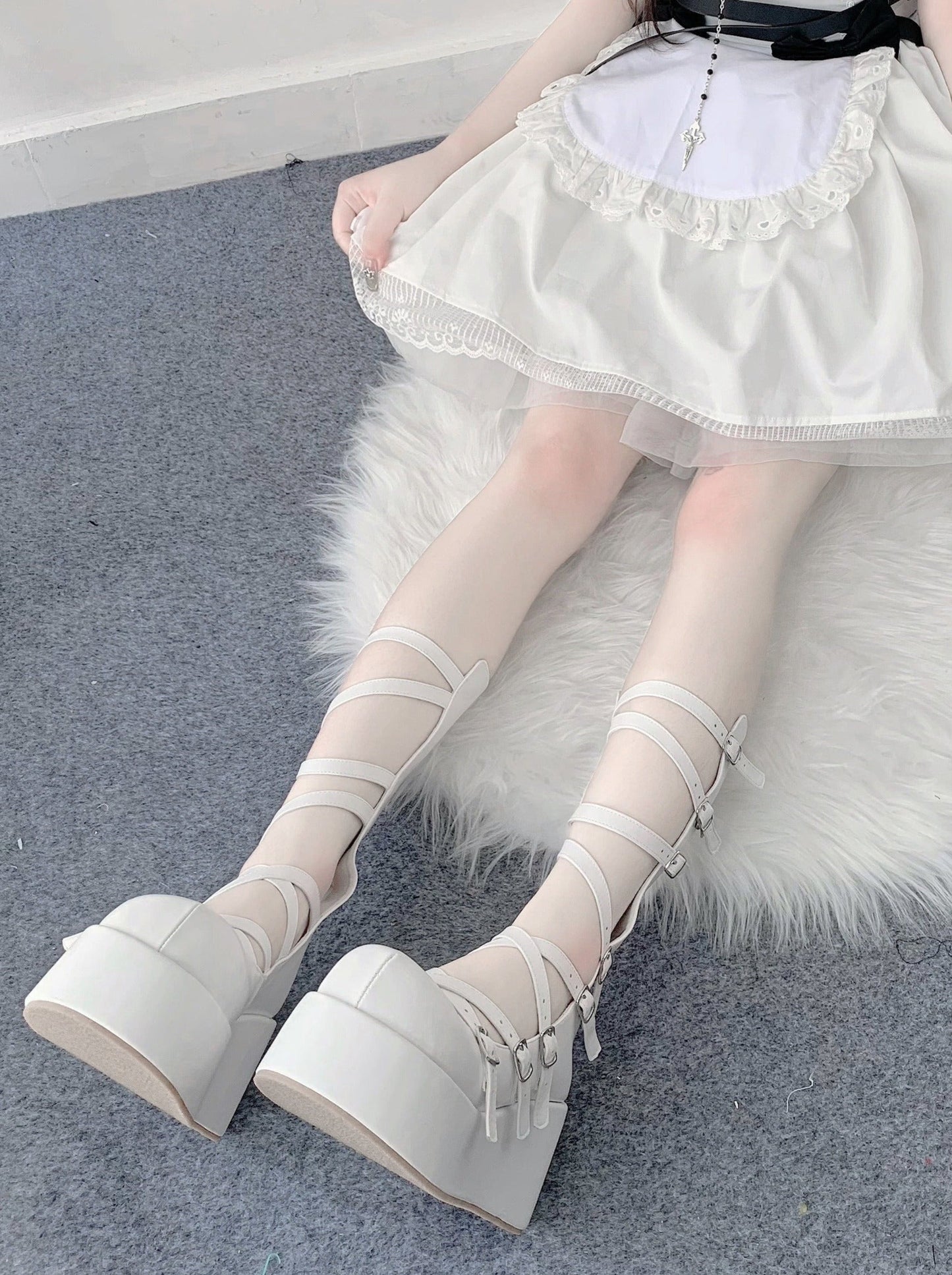 Roman Strap Punk Subculture Y2k Platform Shoes