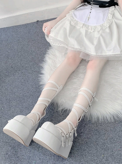 Roman Strap Punk Subculture Y2k Platform Shoes