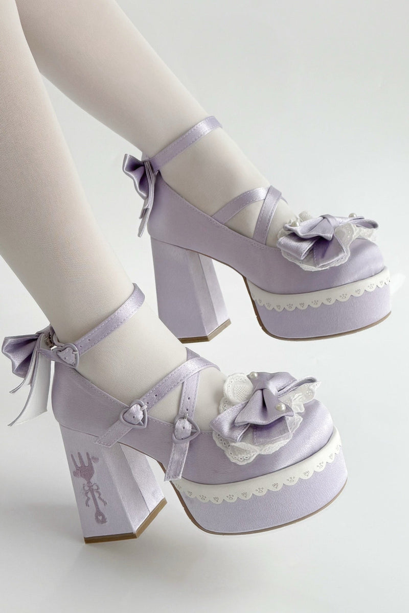 Sweet Ruffle Ribbon Lolita Shoes
