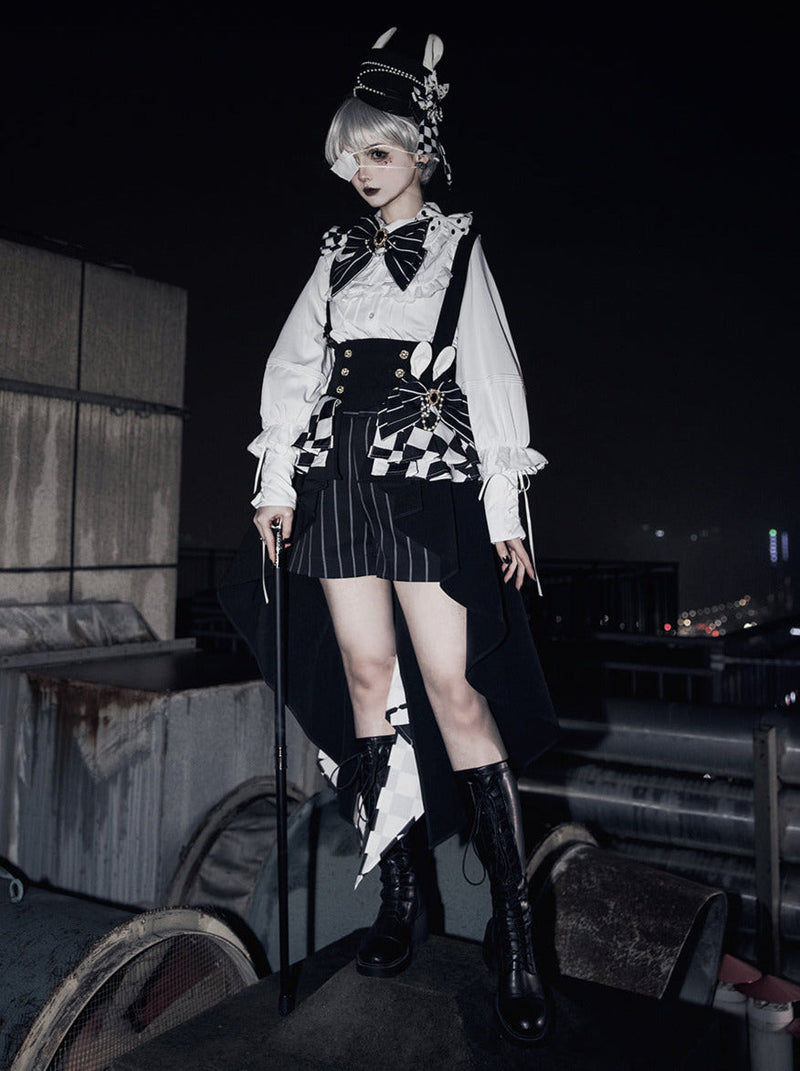Rabbit Theatre Block Plaid Lolita Shirt Pants Waistband All Set [pre-order]