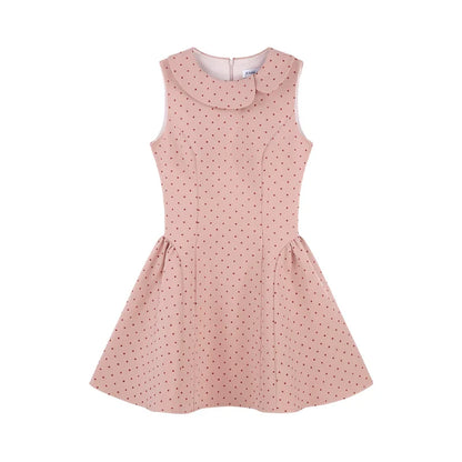 French Dot Dress + Cardigan