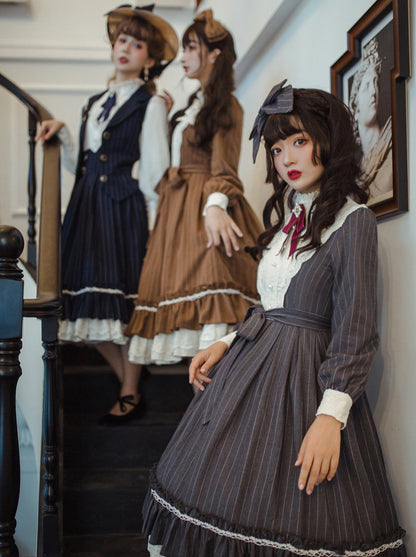 Classical Striped Volume Lolita Dress [pre-order]