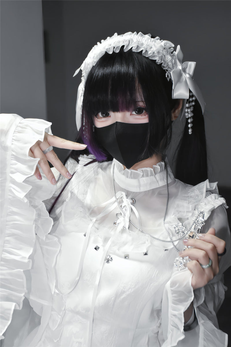 Jirai Bird Suspender Dress + Sheer Sleeve Top