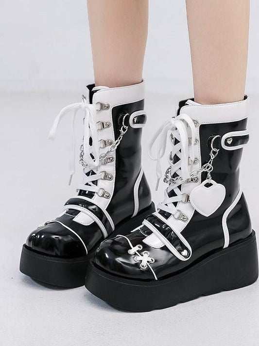 Subculture Mid Calf Half Boots