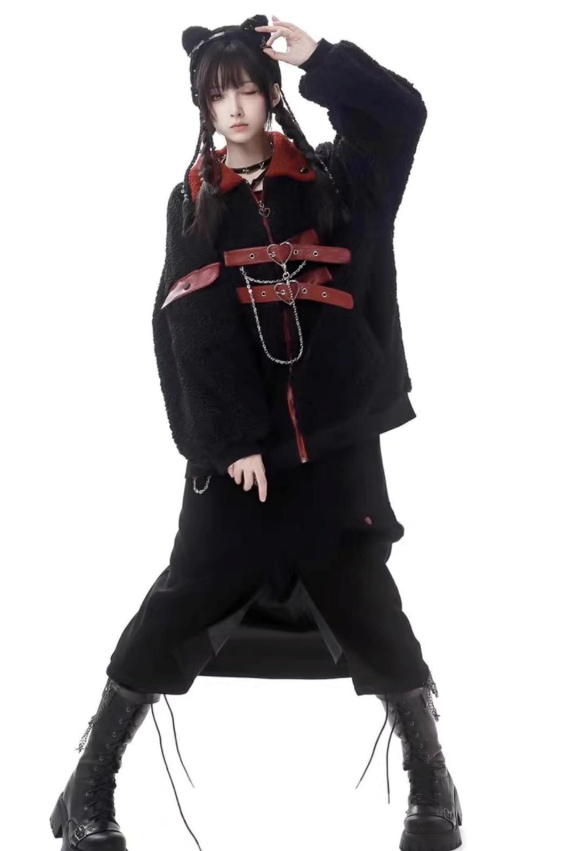 Super Soft Leather Fleece Jacket Set