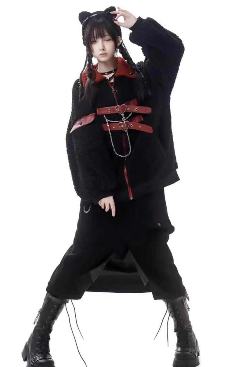 Super Soft Leather Fleece Jacket Set