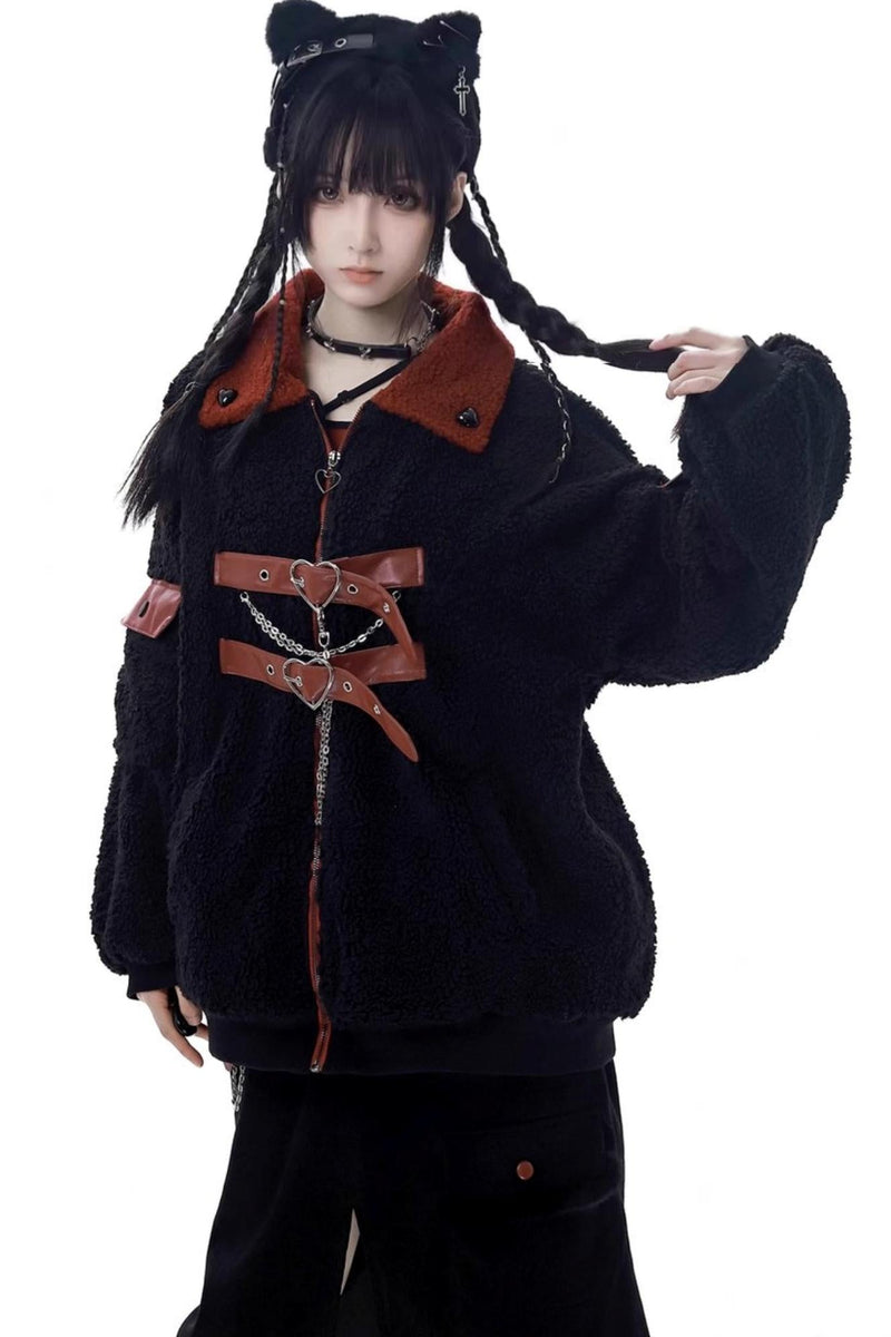 Super Soft Leather Fleece Jacket Set