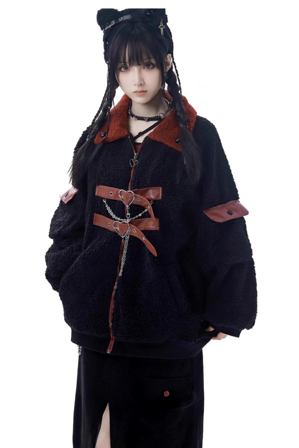 Super Soft Leather Fleece Jacket Set