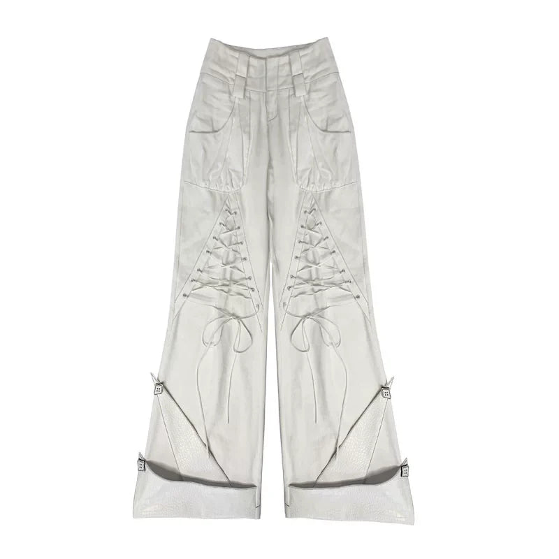 Double Waistband High Street Pants + Belt