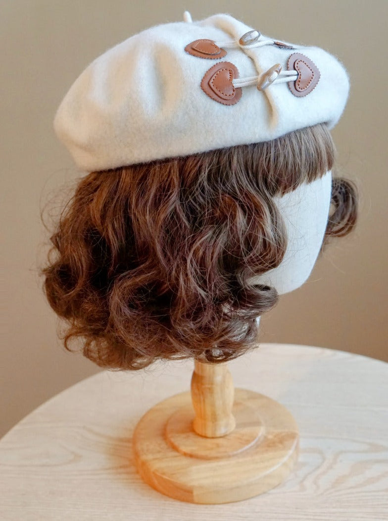 Sweet Girly White Beret