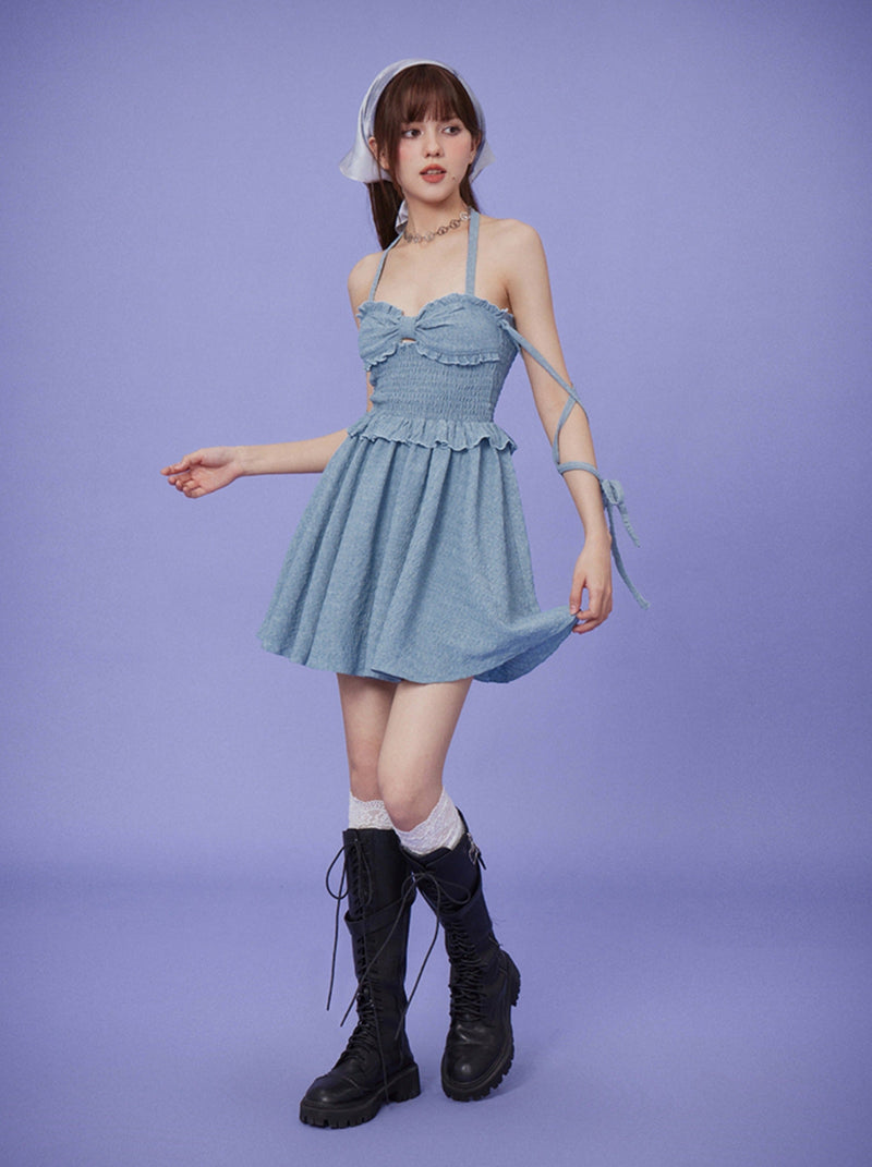 Pleated Texture Romantic Dress