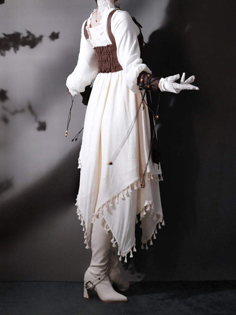 Exotic Style Dress + Vest + Cape