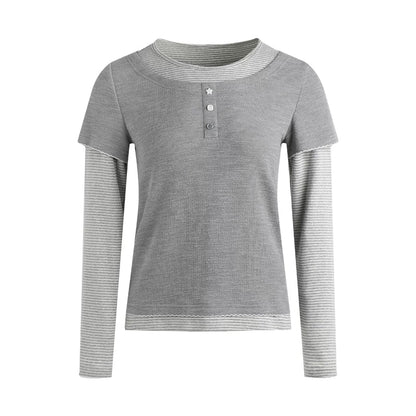 Contrast Color Layered Top