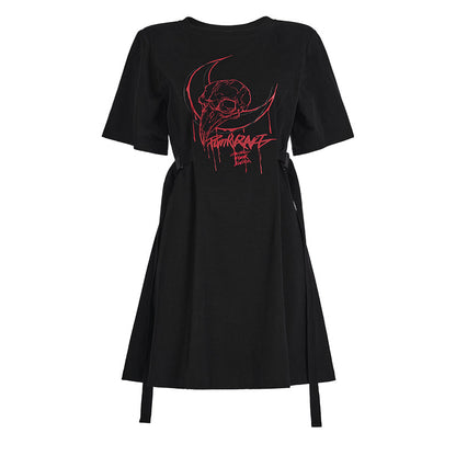 Punk Dark Waist T Shirt Dress