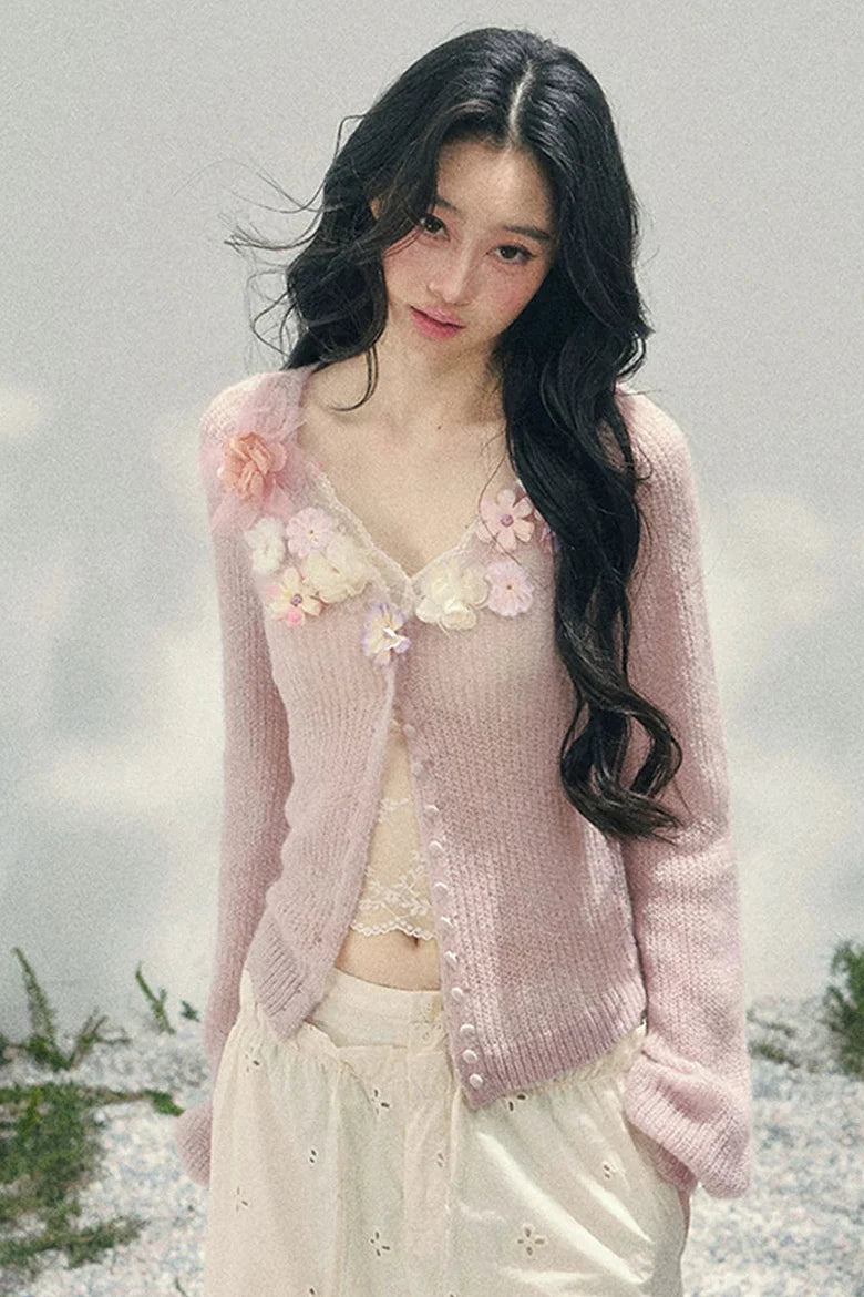 3d Cardigan + Camisole