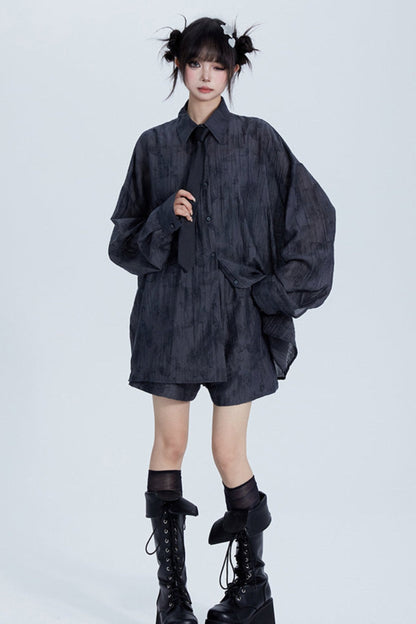 Summer Tencel Shirt & Shorts Set