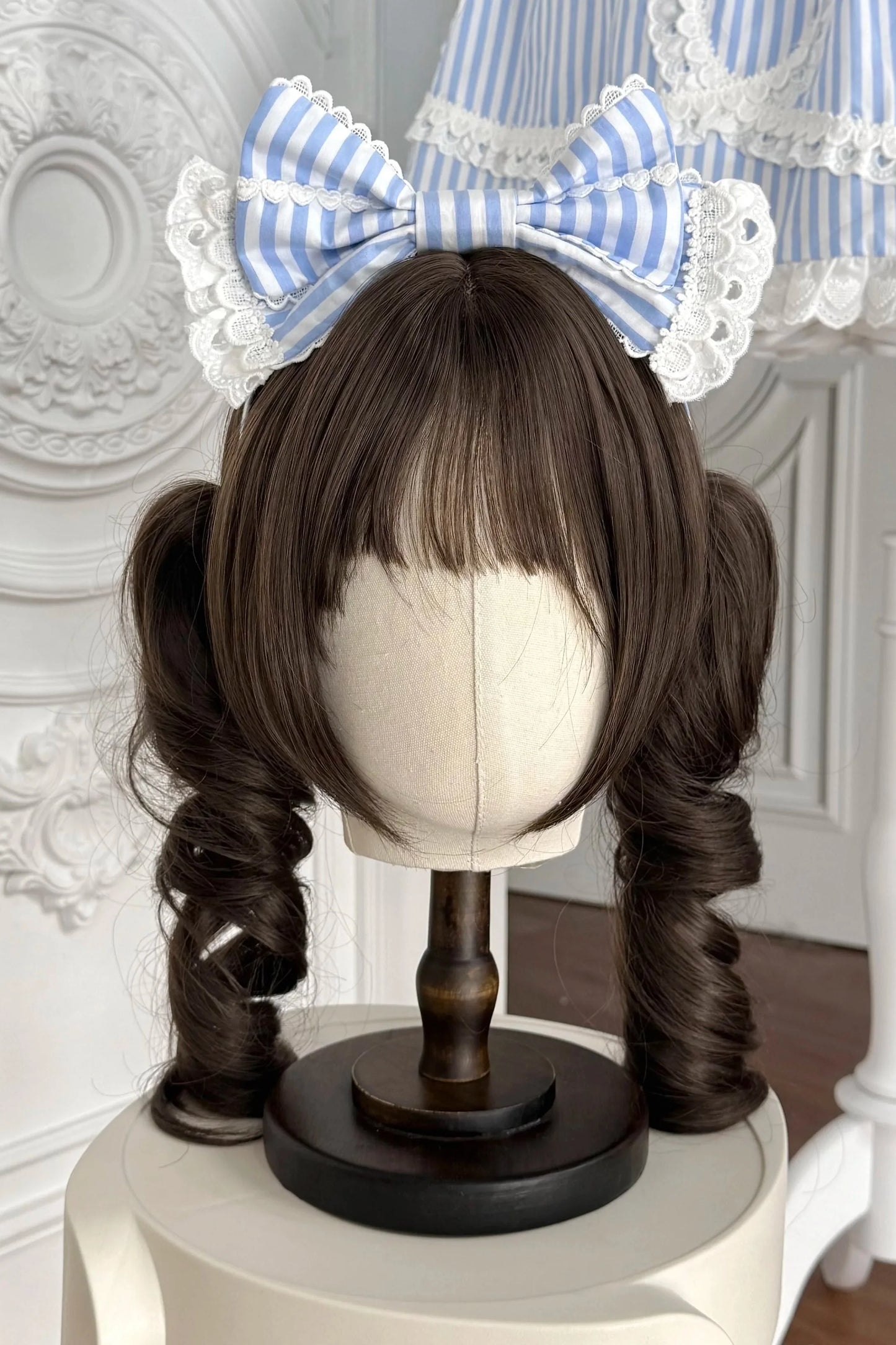 [pre-order] Retro Doll-like Lolita Dress + Hair Band + Clip + Bonnet + Hat