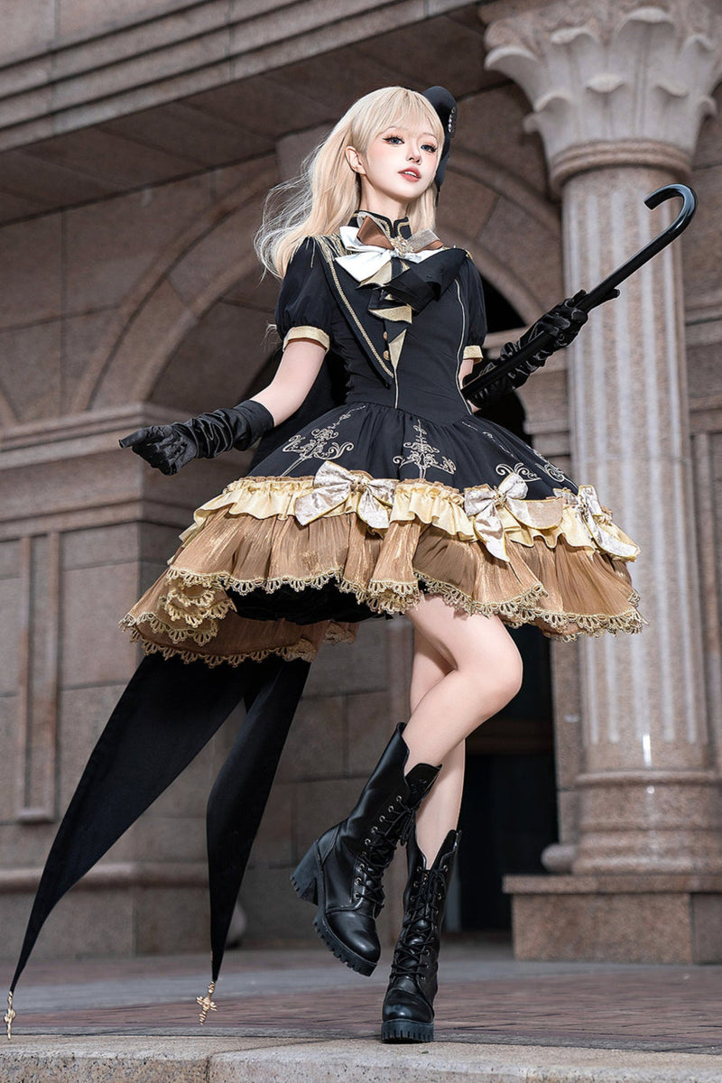 Dark Lolita Dress + Shawl