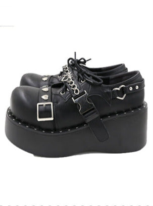 Devil Trap Punk Gothic Lolita Round Toe Platform Shoes