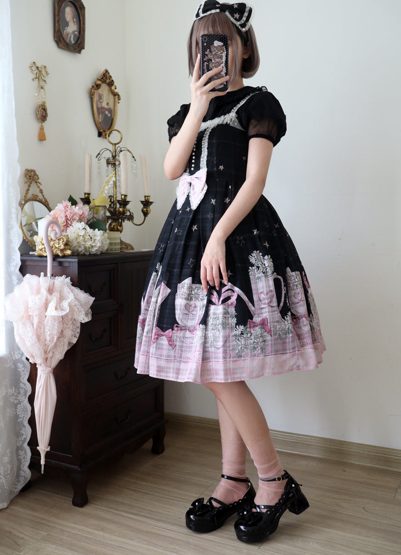 Lolita Sweet Mid-heel Round Toe Ribbon Shoes