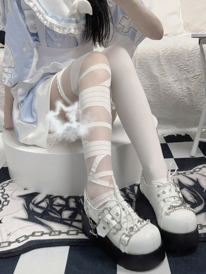 Lantern Angel Bone Platform Shoes