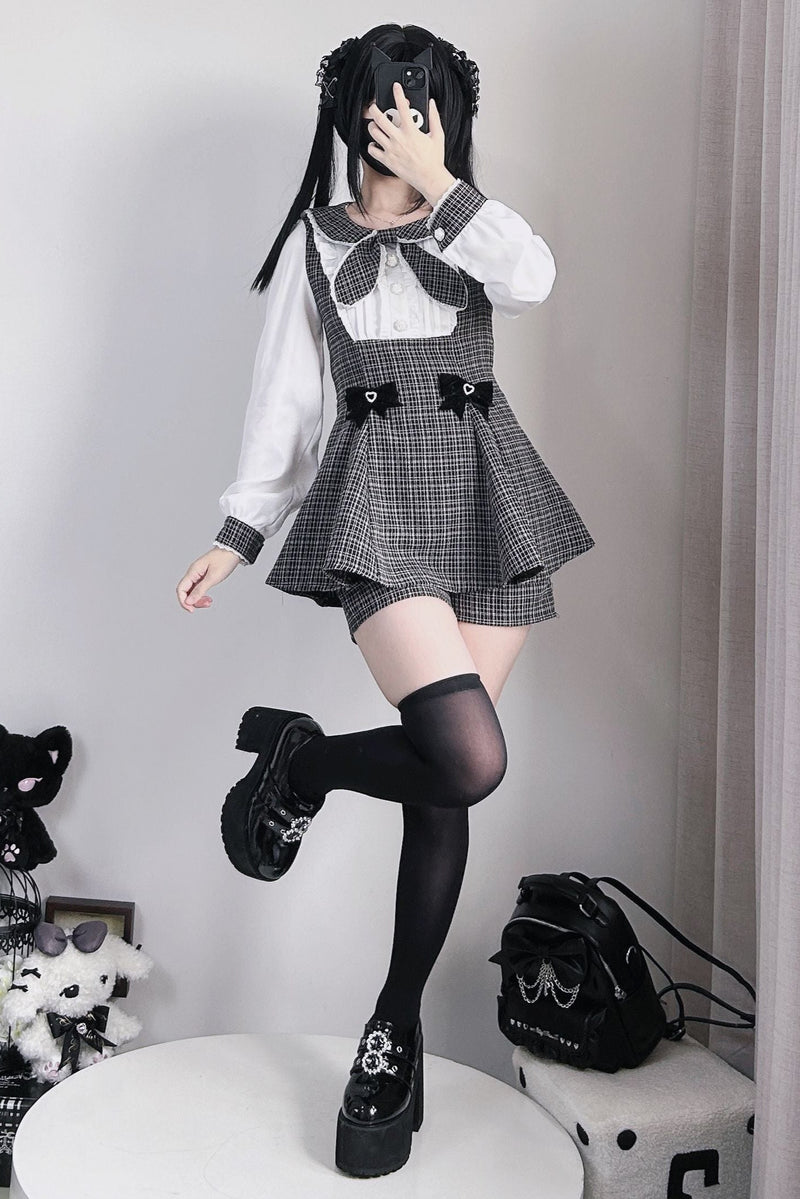 Ribbon Tie Long Sleeve Fragrance Suit