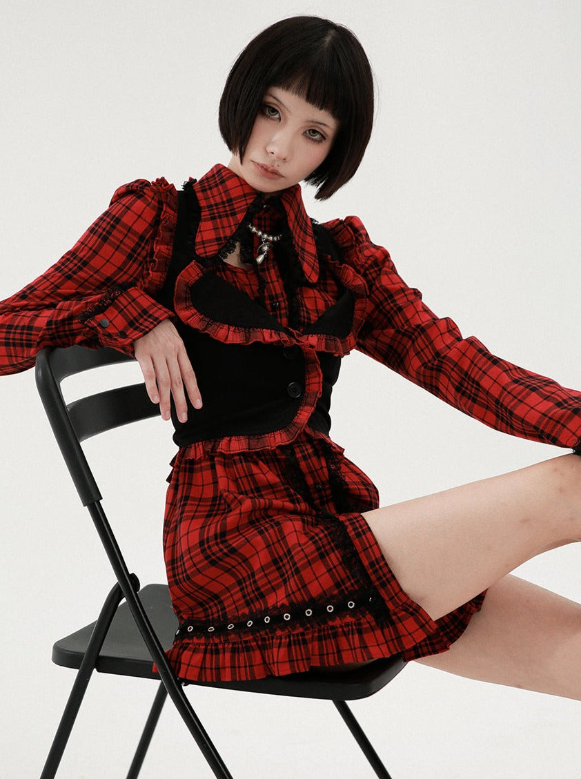 Punk Red Grid Set