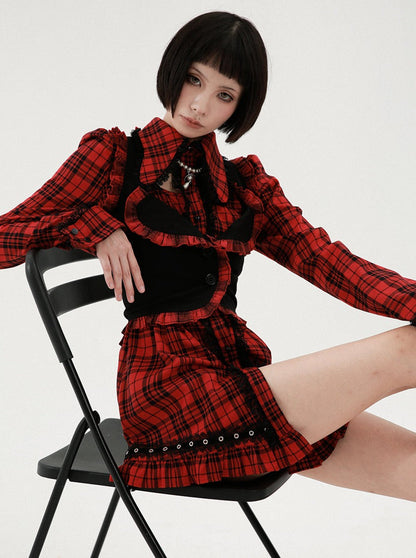 Punk Red Grid Set