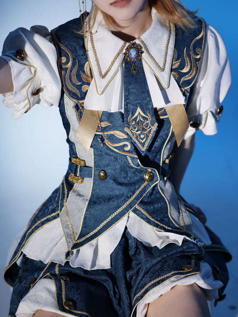 Forever Island Prince Lolita Top + Balloon Pants + Vest