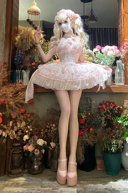 Halter Neck Sleeveless Sugar Lolita Dress
