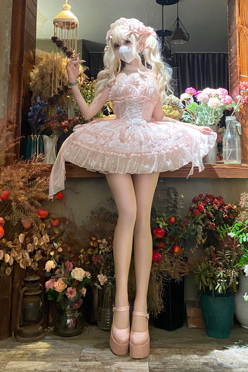 Halter Neck Sleeveless Sugar Lolita Dress