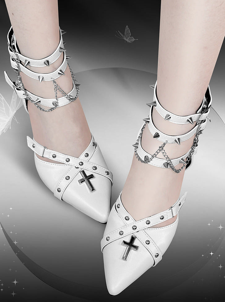 Gothic Punk Pointed Toe High Heels