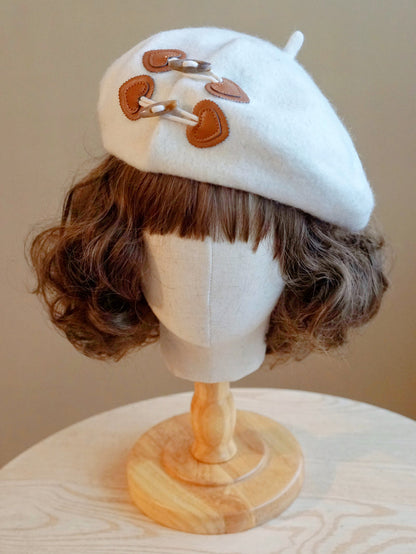 Sweet Girly White Beret