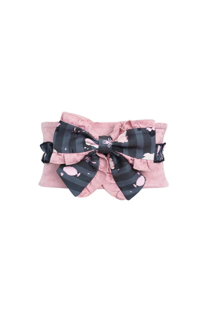 Japanese Style Top + Cape + Ribbon Girdle + Tiered Skirt