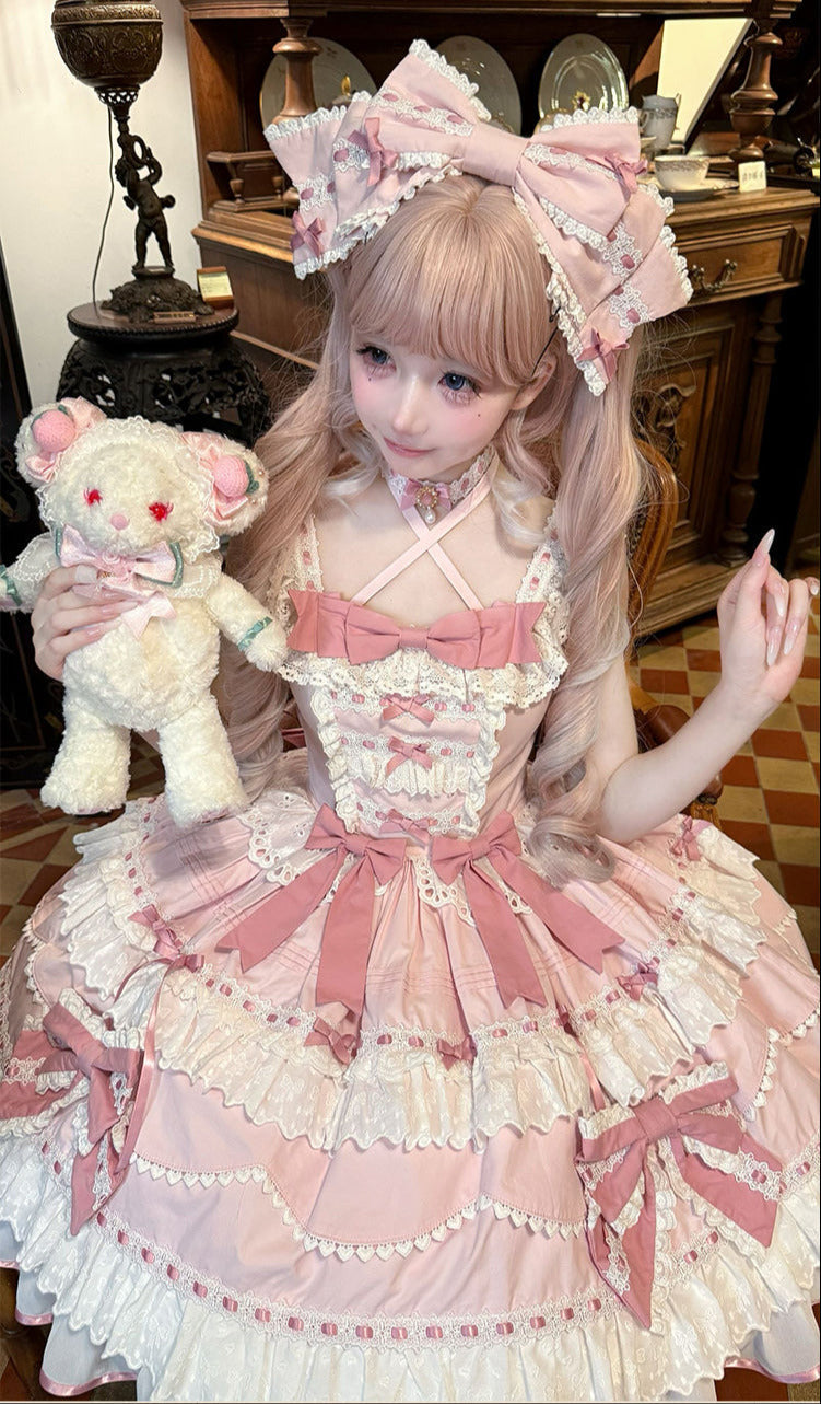 [pre-order] Lily's Tea Party Antique Lolita Dress Complete