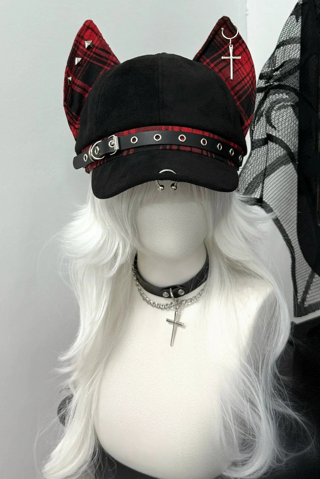 Doberman Plaid Punk Hat