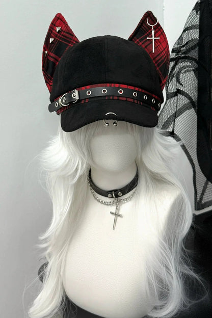 Doberman Plaid Punk Hat