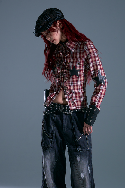 Punk Retro Plaid Shirt