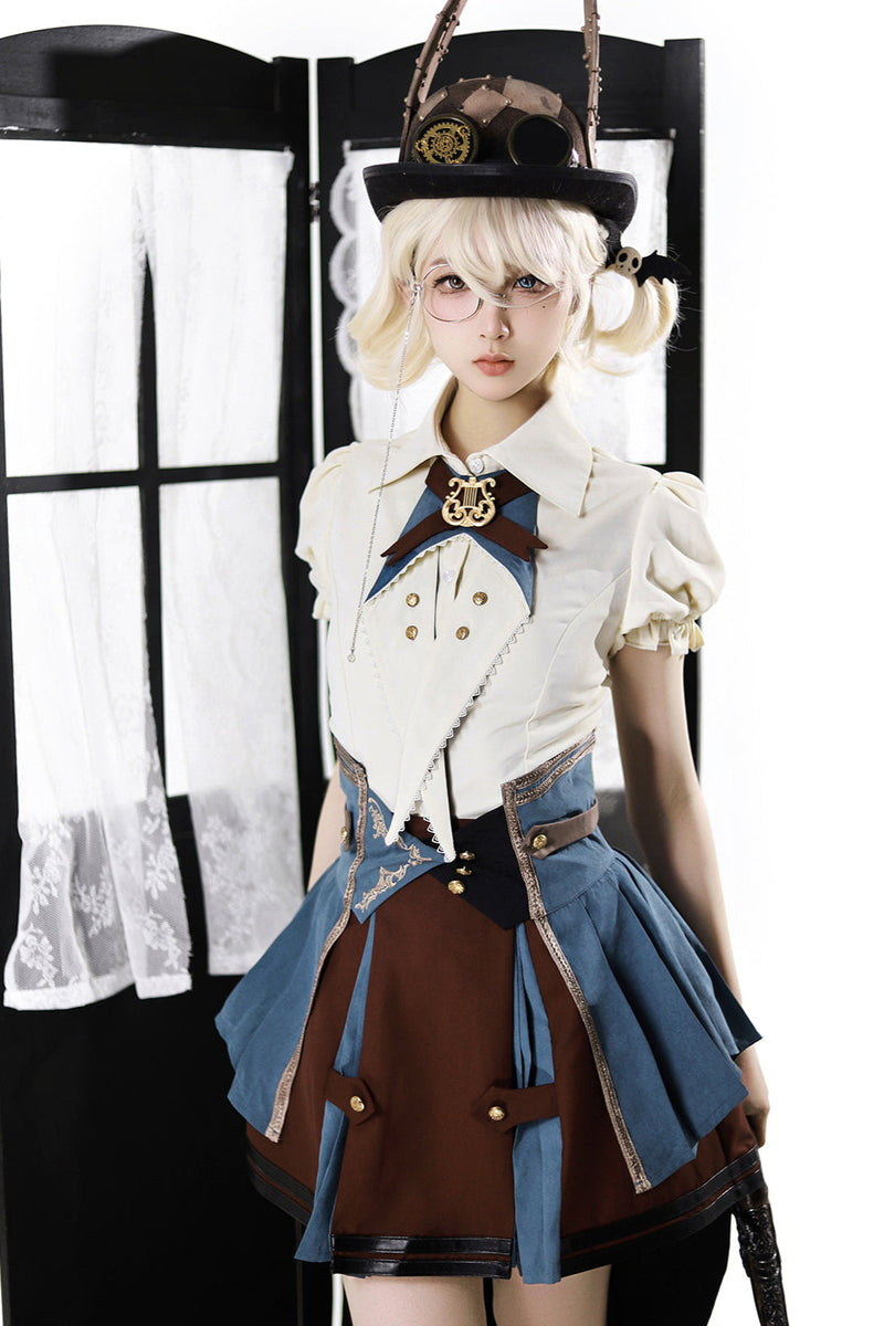 [reservations] British-style Collegiate Shirt + Skirt + Belt