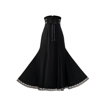 [pre-order] Off-shoulder Ruffle Tops + Mermaid Skirt + Ribbon