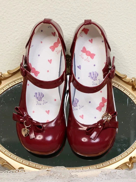 Lolita Round Head Doll Medium Heel Shoes