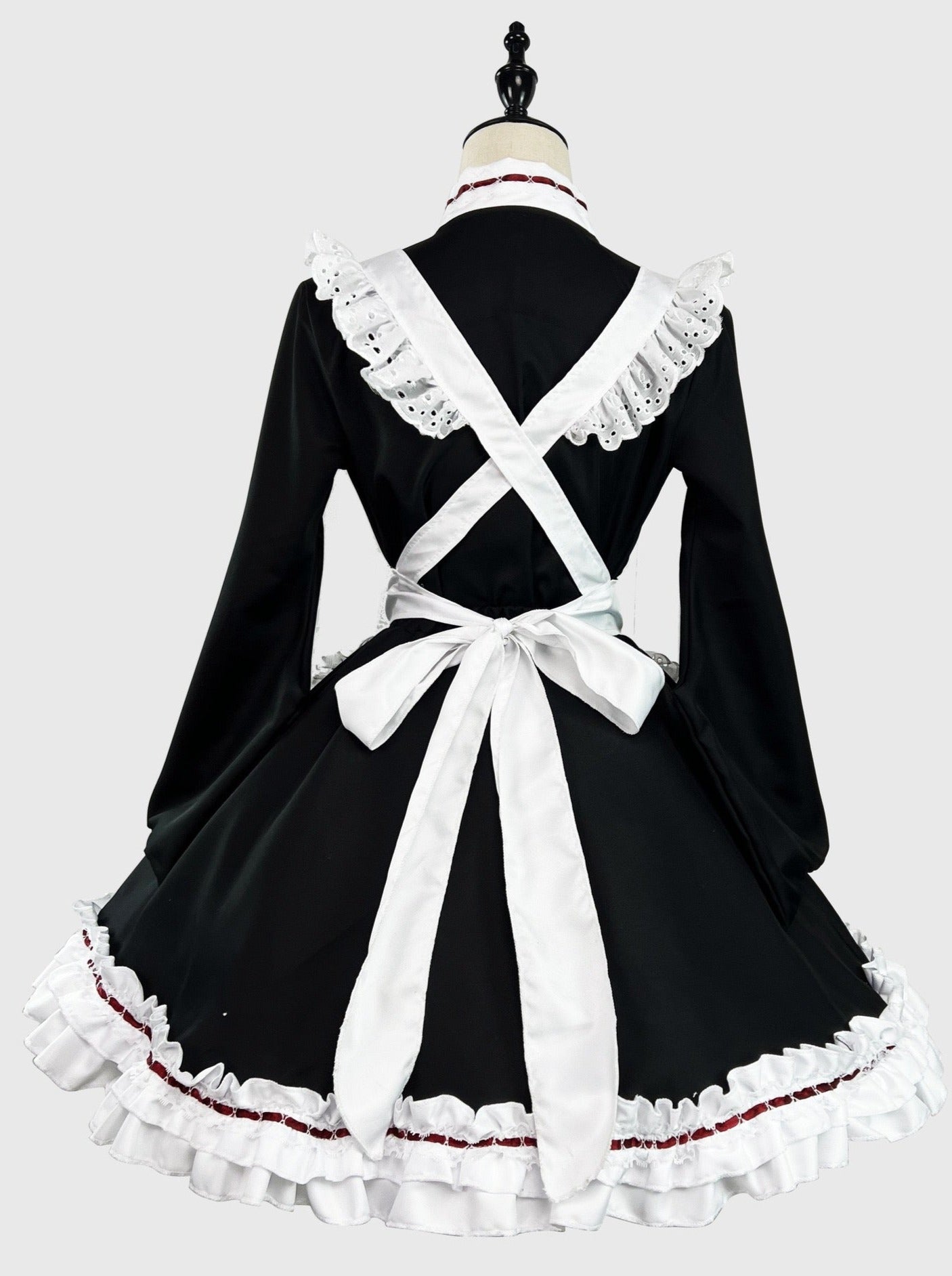 Monochrome Maid Ruffled Dress