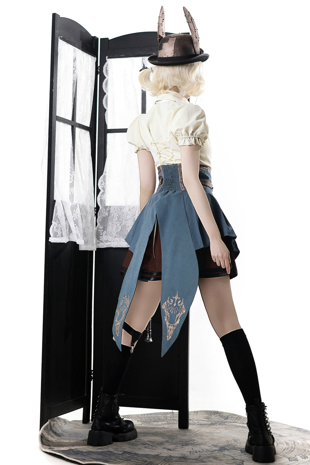 [reservations] British-style Collegiate Shirt + Skirt + Belt