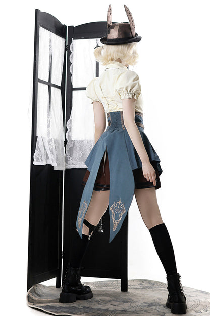 [reservations] British-style Collegiate Shirt + Skirt + Belt