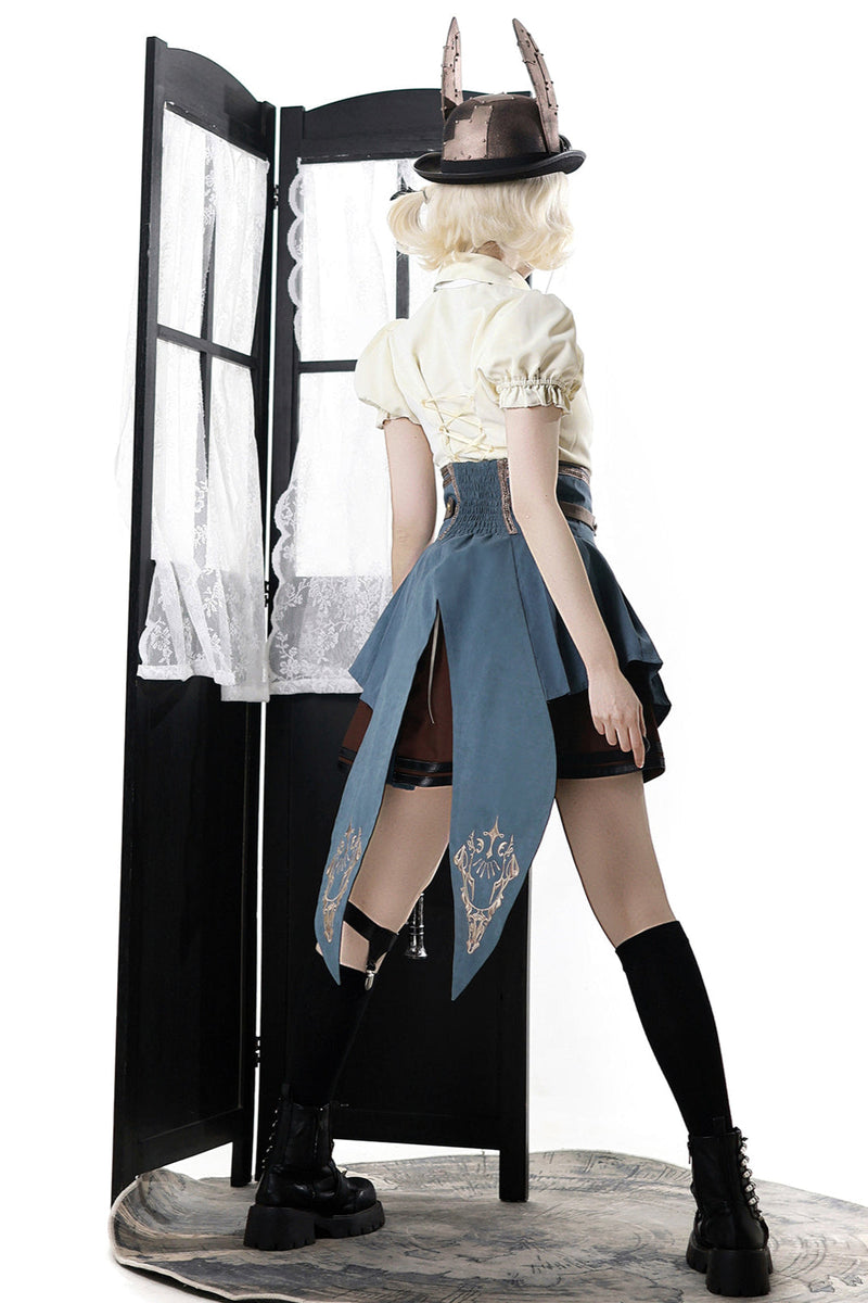 [reservations] British-style Collegiate Shirt + Skirt + Belt