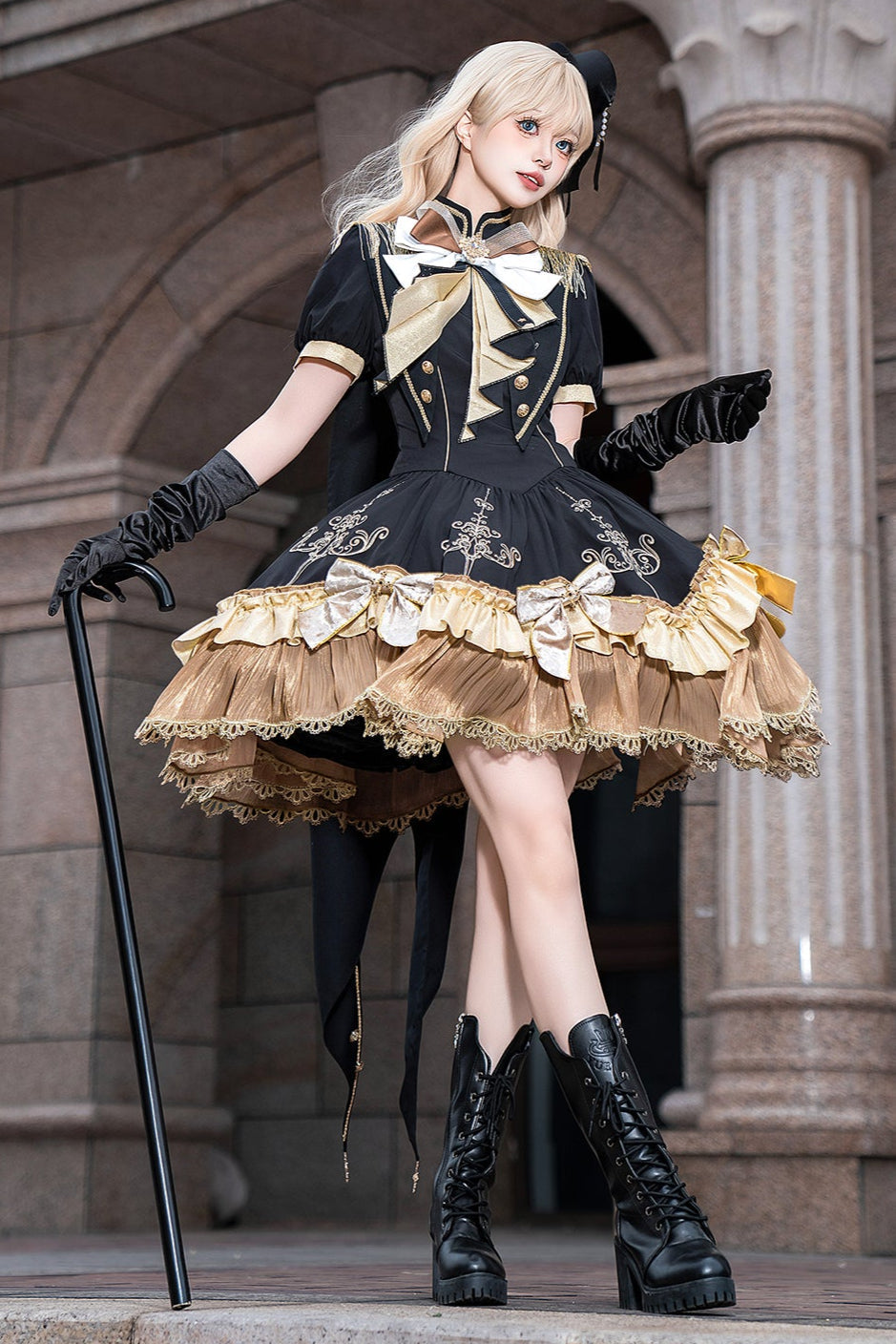 Dark Lolita Dress + Shawl
