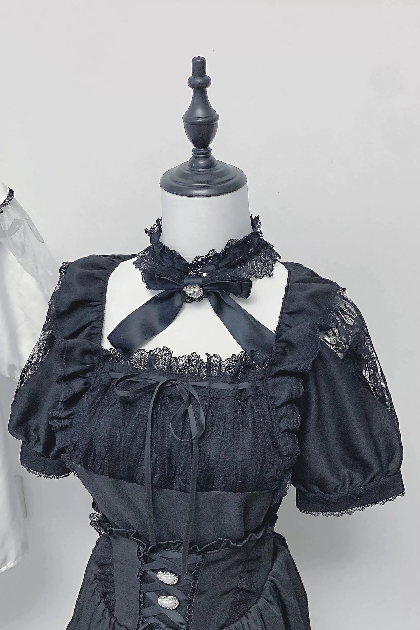 [pre-order] Lace Ribbon Shirt + Skirt