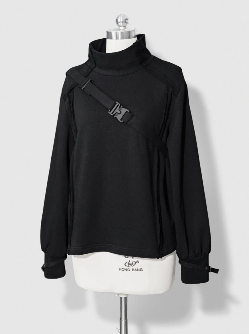 Dark Cool Jacket + Capri Pants + Hooded Scarf
