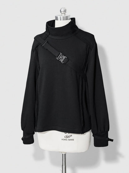 Dark Cool Jacket + Capri Pants + Hooded Scarf